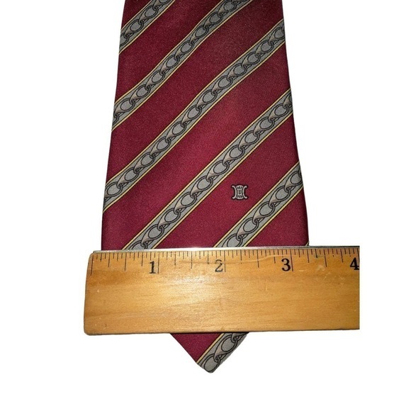 Celine Paris Men's 100% Silk Tie - Picture 9 of 11